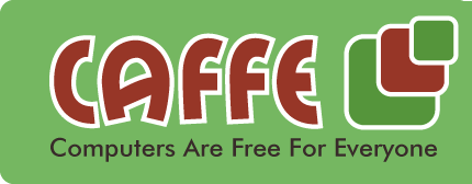 CAFFE Logo with text Computers Are Free For Everyone
